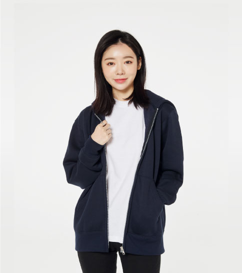 드라이 기모 후드 집업 00348-AFZ (티셔츠+프린팅 1도인쇄)